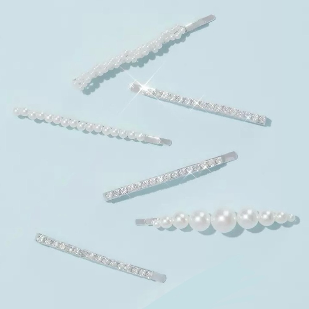 David's Bridal Pearl Hair Clips NEW Bobby Pins - 2 packs - 12 total - Picture 3 of 7